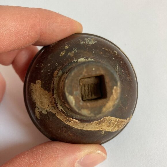 Antique Bronze Brass Victorian Door Knob Eastlake Original Vintage Door Knob - Picture 4 of 6